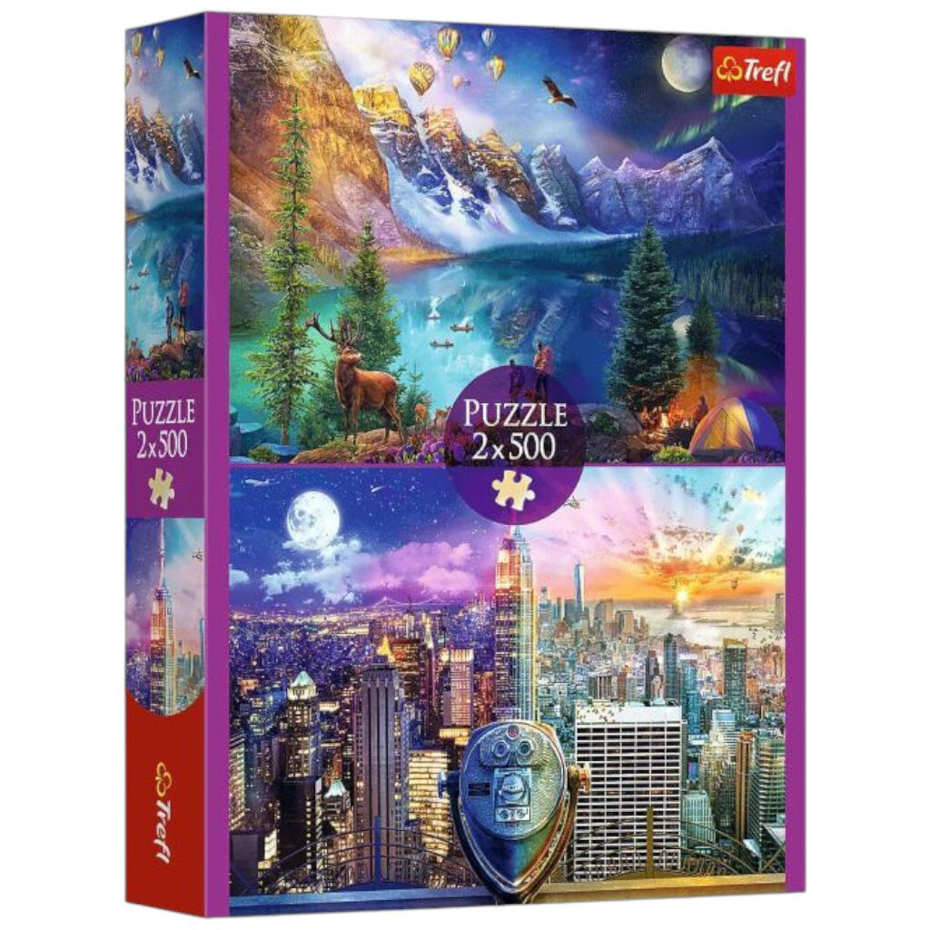 Пазли 2в1, 500 ел "Тур Америкою", Trefl - № 1 Пазли 2в1, 500 ел "Тур Америкою", Trefl - № 1