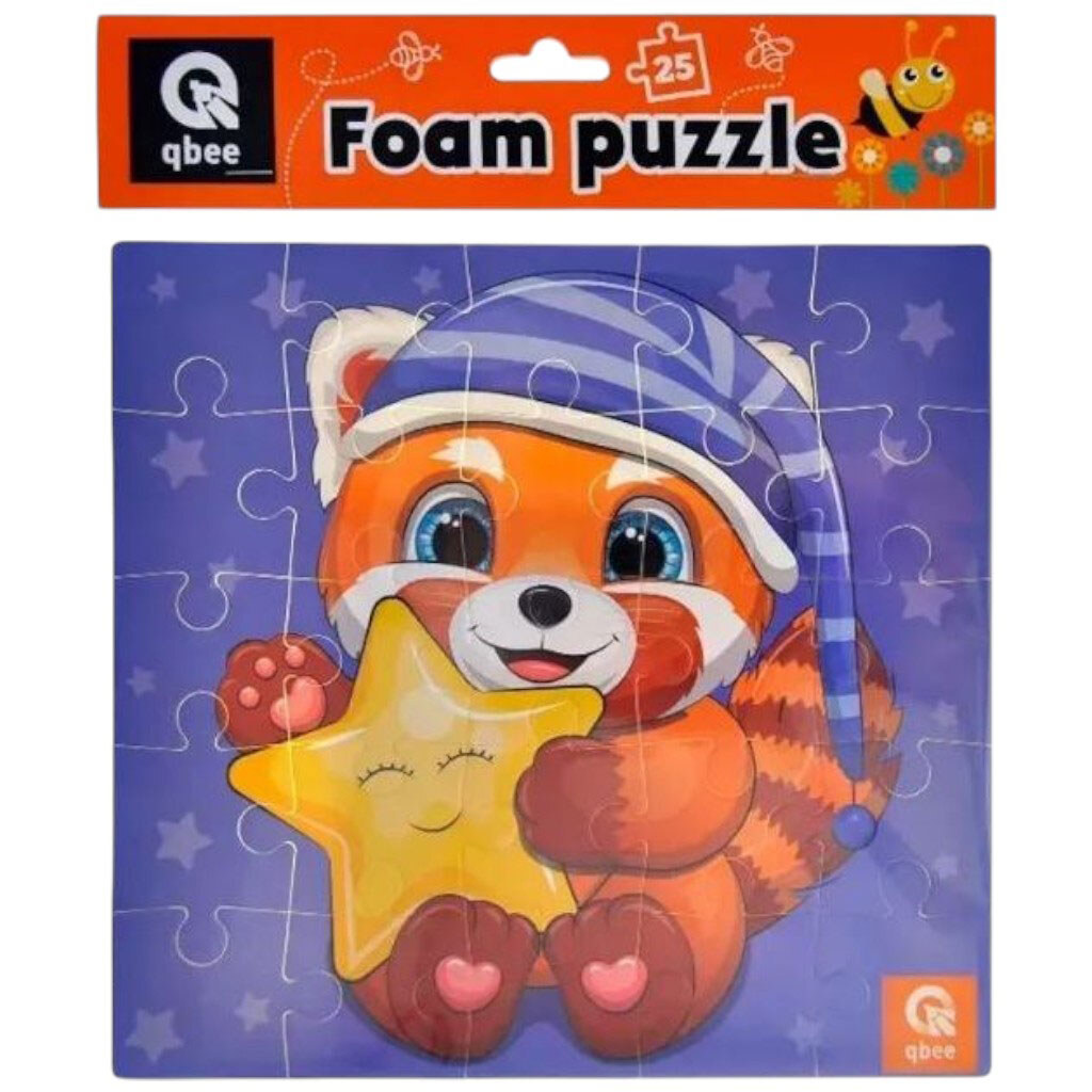 Пазлы фомовые, 25 эл "Звездный Енотик", Qbee - № 1 Пазлы фомовые, 25 эл "Звездный Енотик", Qbee - № 1