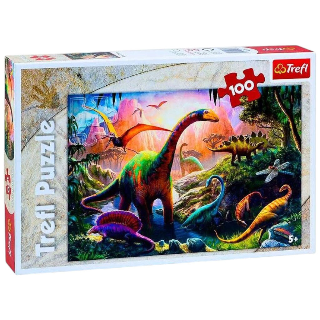 Пазлы "Планета динозавров", 100 элементов, Trefl - № 1 Пазлы "Планета динозавров", 100 элементов, Trefl - № 1