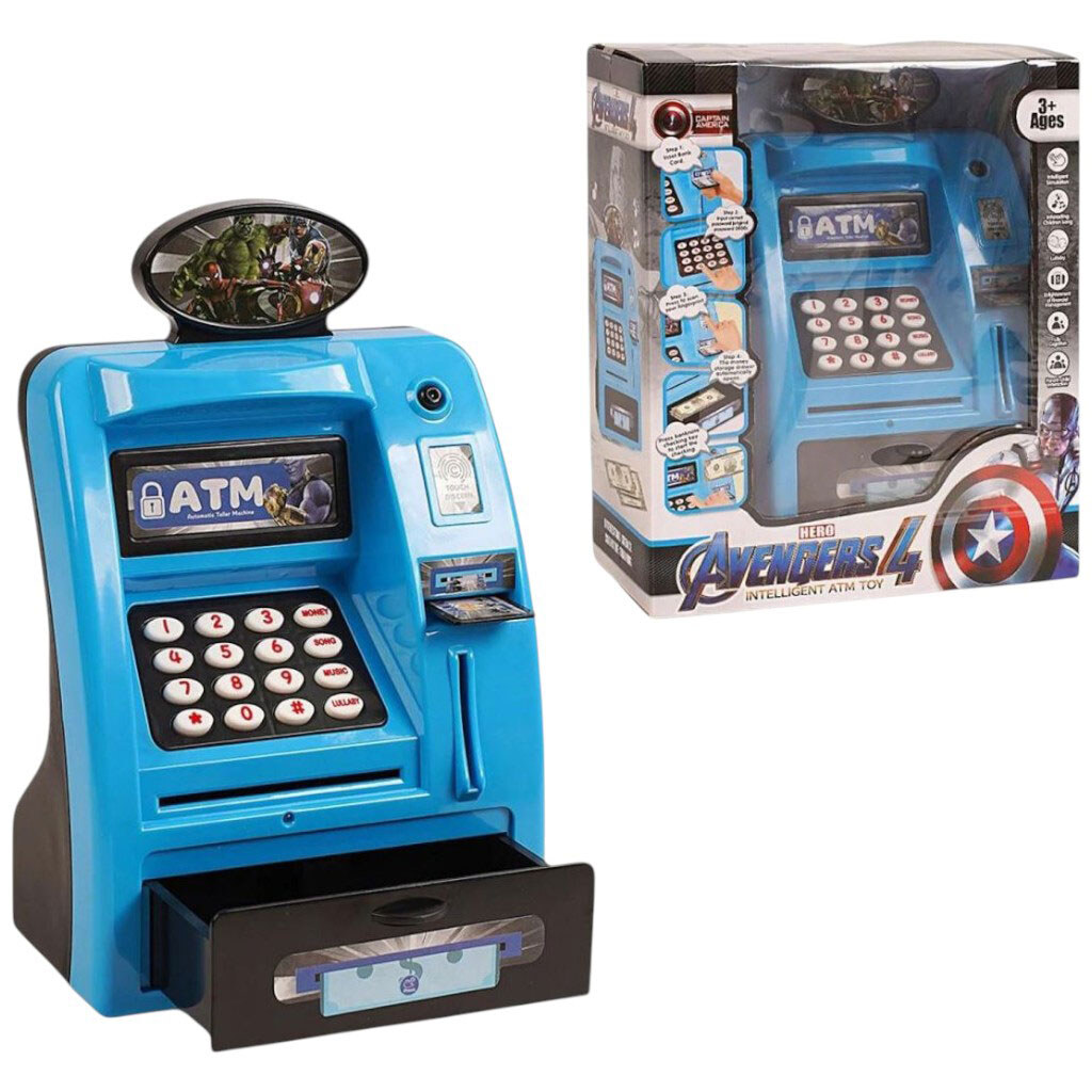 Сейф "Банкомат", звук, підсвічування, імітація сканування відбитка пальця, банкноти, картка, інструкція, в коробці, Mic - № 2 Сейф "Банкомат", звук, підсвічування, імітація сканування відбитка пальця, банкноти, картка, інструкція, в коробці, Mic - № 2