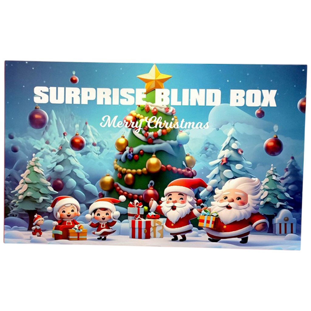 Адвент-календар: 24 віконця, гумові фігурки, текстильні гномики, ялинки, що стоять, в коробці, Mic - № 1 Адвент-календар: 24 віконця, гумові фігурки, текстильні гномики, ялинки, що стоять, в коробці, Mic - № 1