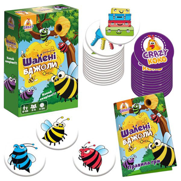 Игра настольная развлекательная "Безумные пчелы", Vladi Toys - № 2 Игра настольная развлекательная "Безумные пчелы", Vladi Toys - № 2