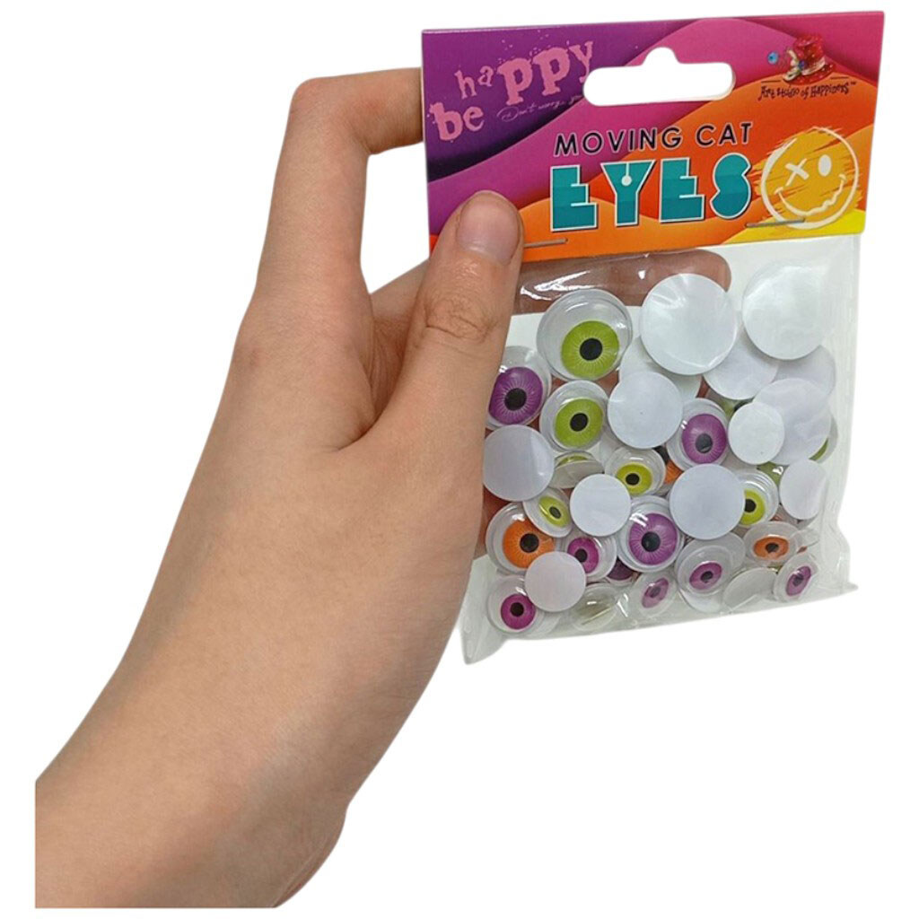 Движущиеся глаза, с ресницами, круглые, 12мм, 35шт., бело-черные, Art Studio Of Happiness - № 2 Движущиеся глаза, с ресницами, круглые, 12мм, 35шт., бело-черные, Art Studio Of Happiness - № 2
