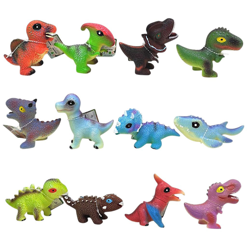 Іграшка "Динозаврик", гумовий, 10 см, мікс видів, Mic - № 1 Іграшка "Динозаврик", гумовий, 10 см, мікс видів, Mic - № 1