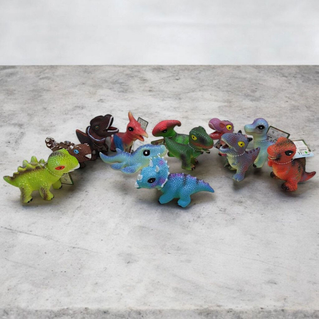 Іграшка "Динозаврик", гумовий, 10 см, мікс видів, Mic - № 3 Іграшка "Динозаврик", гумовий, 10 см, мікс видів, Mic - № 3