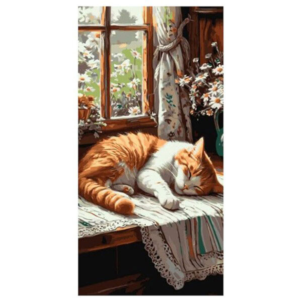 Картина по номерам "Рыжий котик", 40x80 см, Origami - № 1 Картина по номерам "Рыжий котик", 40x80 см, Origami - № 1