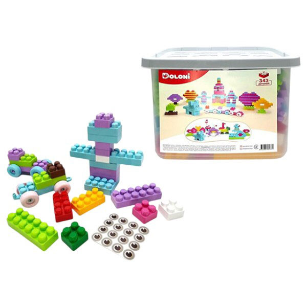 Конструктор "Набір для дівчаток", 343 деталі у контейнері для зберігання, Doloni - № 2 Конструктор "Набір для дівчаток", 343 деталі у контейнері для зберігання, Doloni - № 2