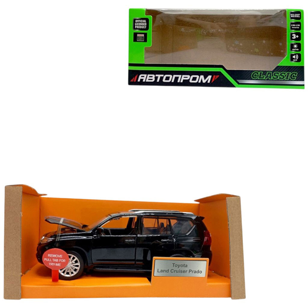 Машина металева 1:32 "Toyota Land Cruiser Prado", бат., світло, звук, відкр. двері, Автопром - № 1 Машина металева 1:32 "Toyota Land Cruiser Prado", бат., світло, звук, відкр. двері, Автопром - № 1
