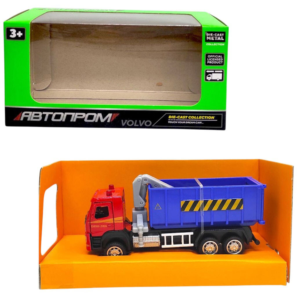 Машина металлическая 1:72 "Volvo Crane Truck", 13, 5x7x5 см, Автопром - № 1 Машина металлическая 1:72 "Volvo Crane Truck", 13, 5x7x5 см, Автопром - № 1