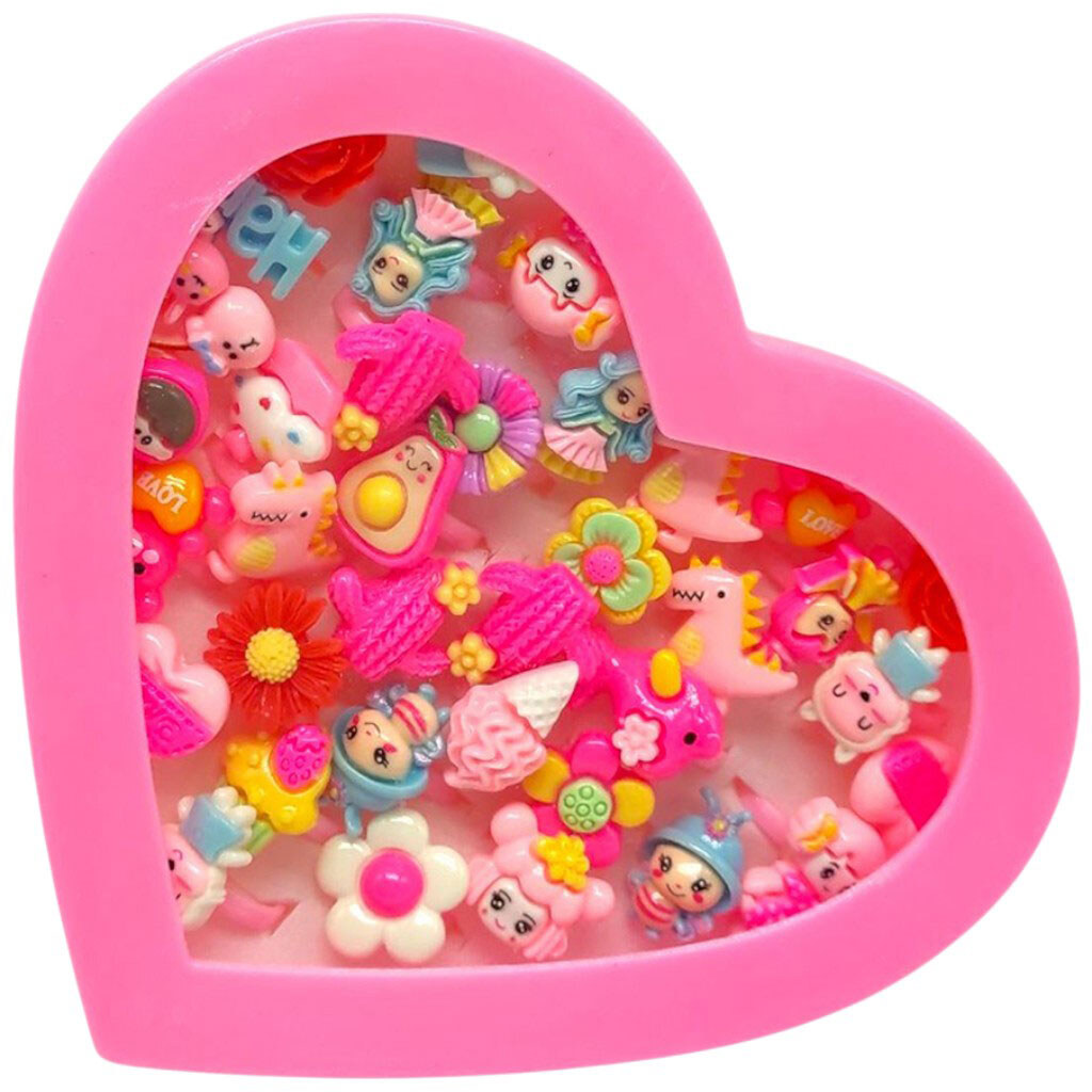 Набор детских колец, 36 шт, ВИД 2, микс, Mic - № 2 Набор детских колец, 36 шт, ВИД 2, микс, Mic - № 2