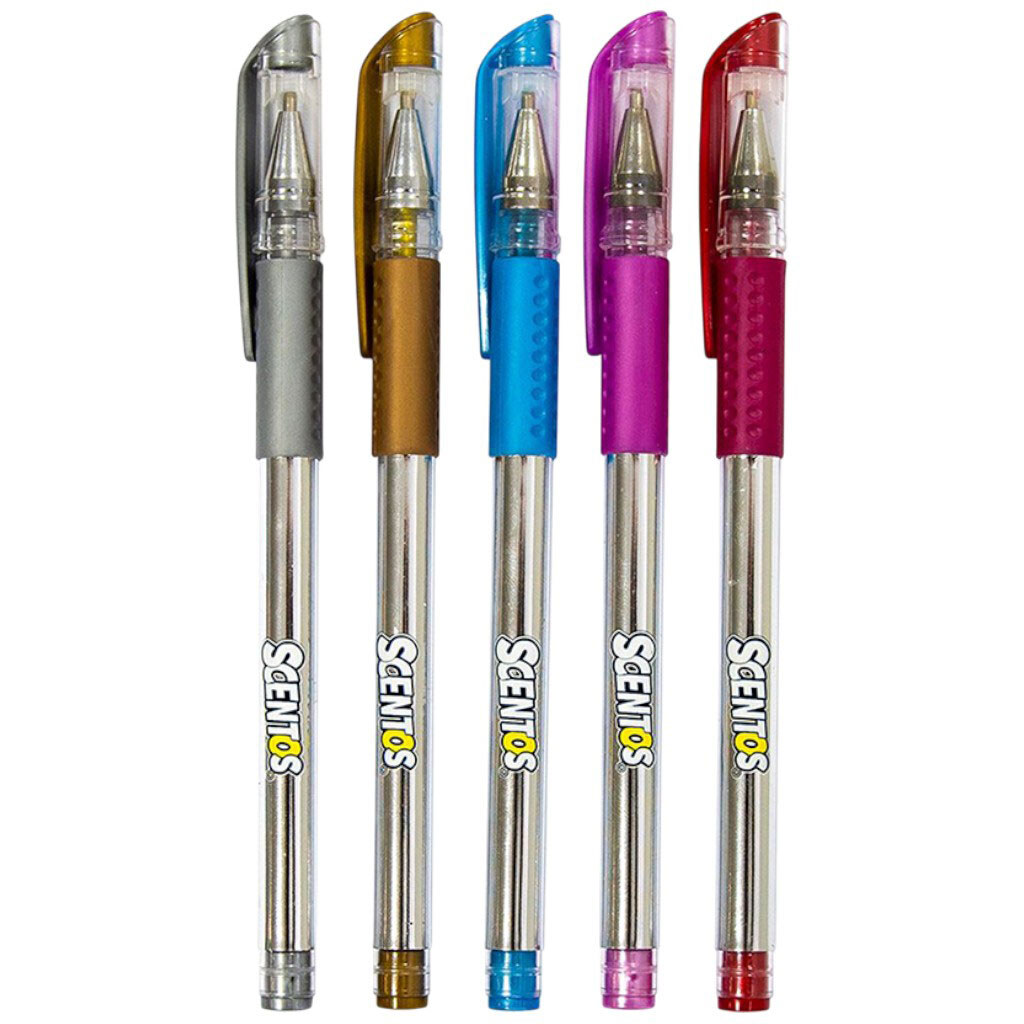 Набор ароматных гелевых ручек, металлическое сияние, 5 цветов, Scentos - № 3 Набор ароматных гелевых ручек, металлическое сияние, 5 цветов, Scentos - № 3