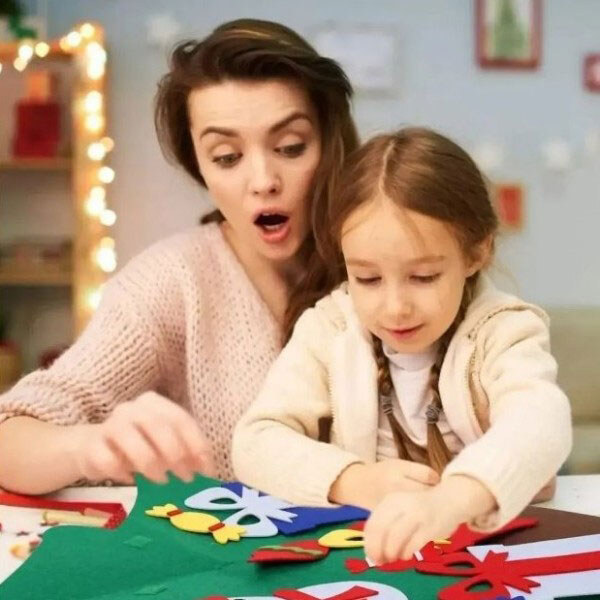 Набор для творчества "Фетровая елка", игрушки на липучках + гирлянда, высота, 95 см, Mic - № 2 Набор для творчества "Фетровая елка", игрушки на липучках + гирлянда, высота, 95 см, Mic - № 2