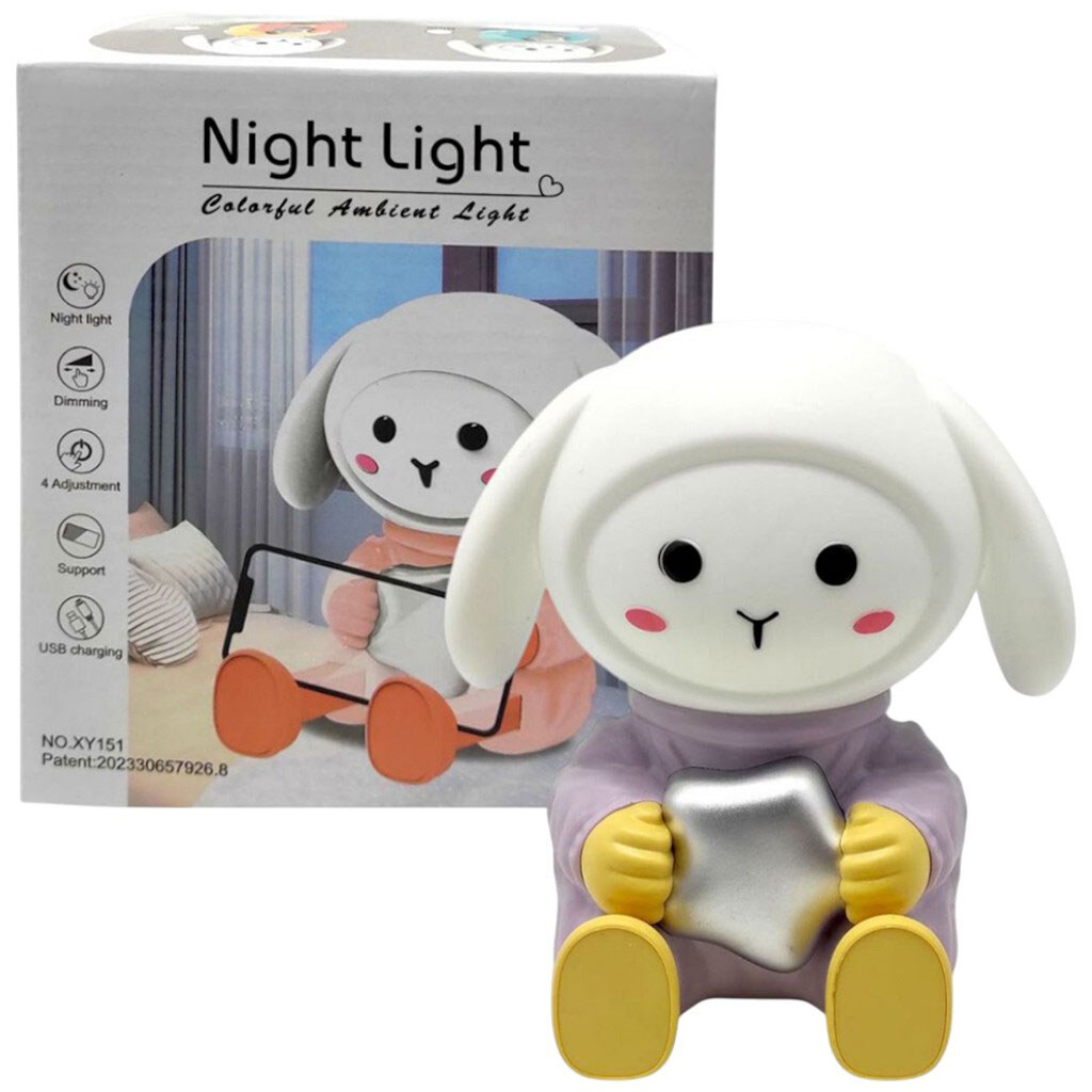 Нічник-підставка для смартфона "Зайчик космонавт", Mic - № 1 Нічник-підставка для смартфона "Зайчик космонавт", Mic - № 1