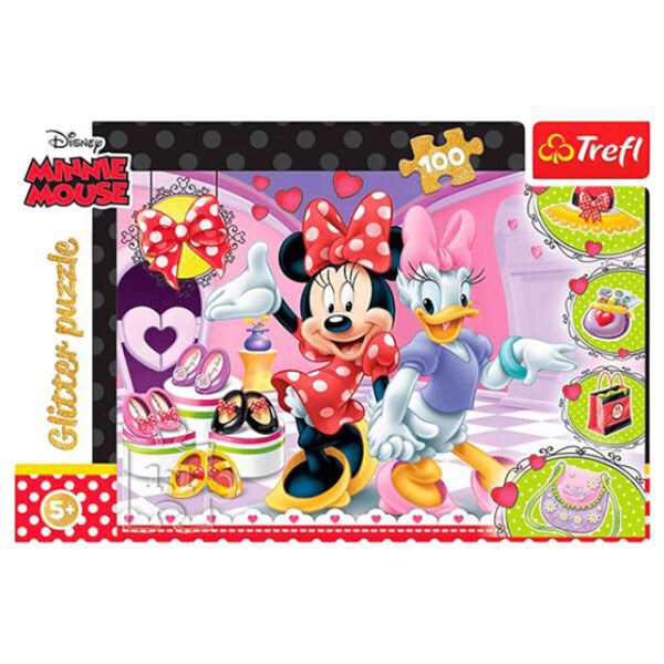 Пазлы, 100 эл, Глитерни, "Мини", Дисней: Мини Маус", Trefl - № 1 Пазлы, 100 эл, Глитерни, "Мини", Дисней: Мини Маус", Trefl - № 1