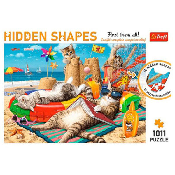 Пазлы, 1011 эл, "Кошачий праздник", Trefl - № 1 Пазлы, 1011 эл, "Кошачий праздник", Trefl - № 1