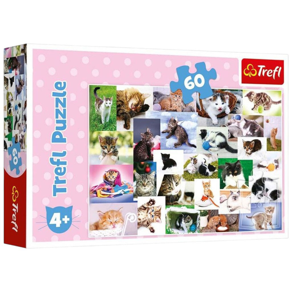 Пазли "Світ кішок", 60 елементів, Trefl - № 1 Пазли "Світ кішок", 60 елементів, Trefl - № 1