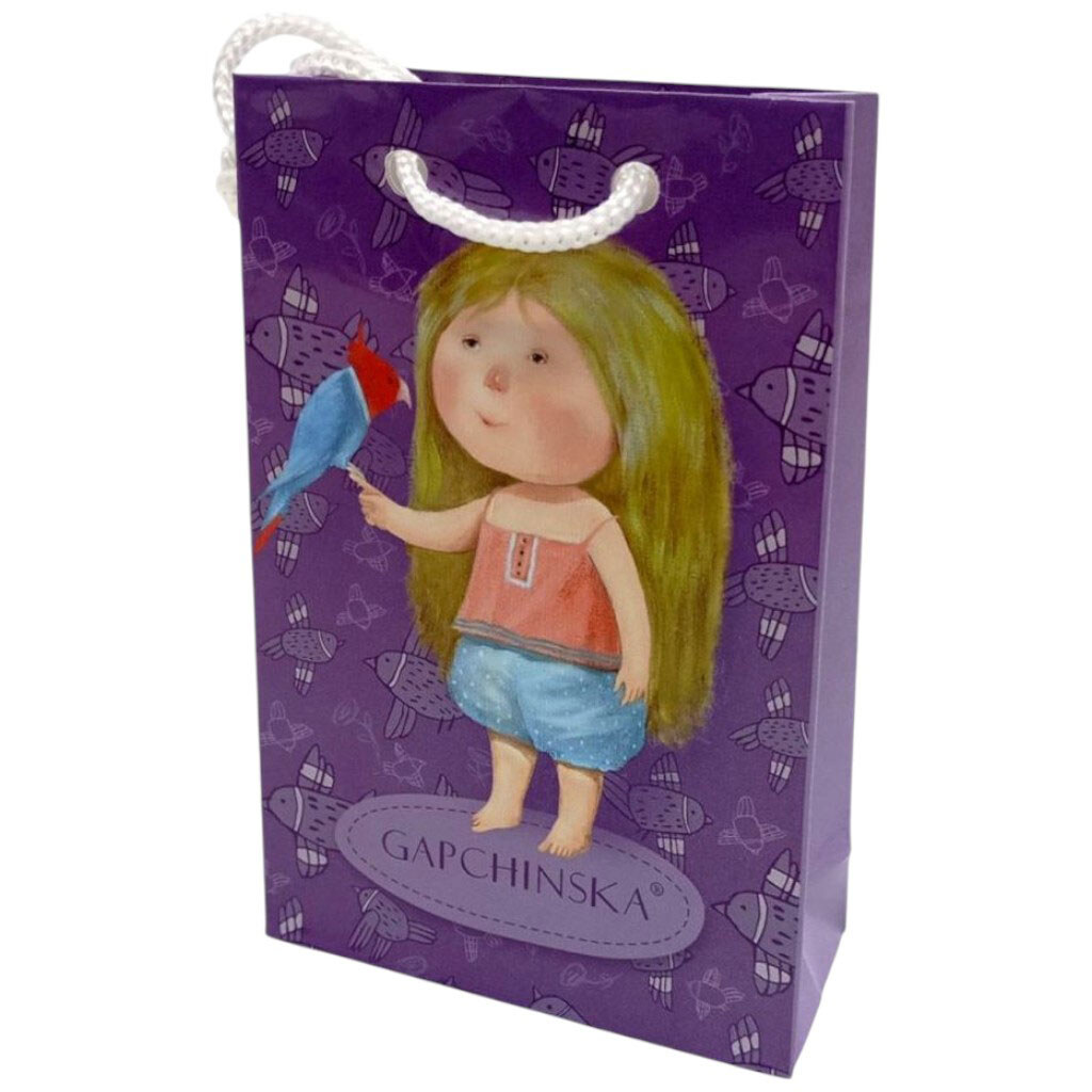 Пакет бумажный "ДЕВОЧКА С ПОПУГАЕМ", 8x12x3.5, Bourgeois - № 1 Пакет бумажный "ДЕВОЧКА С ПОПУГАЕМ", 8x12x3.5, Bourgeois - № 1