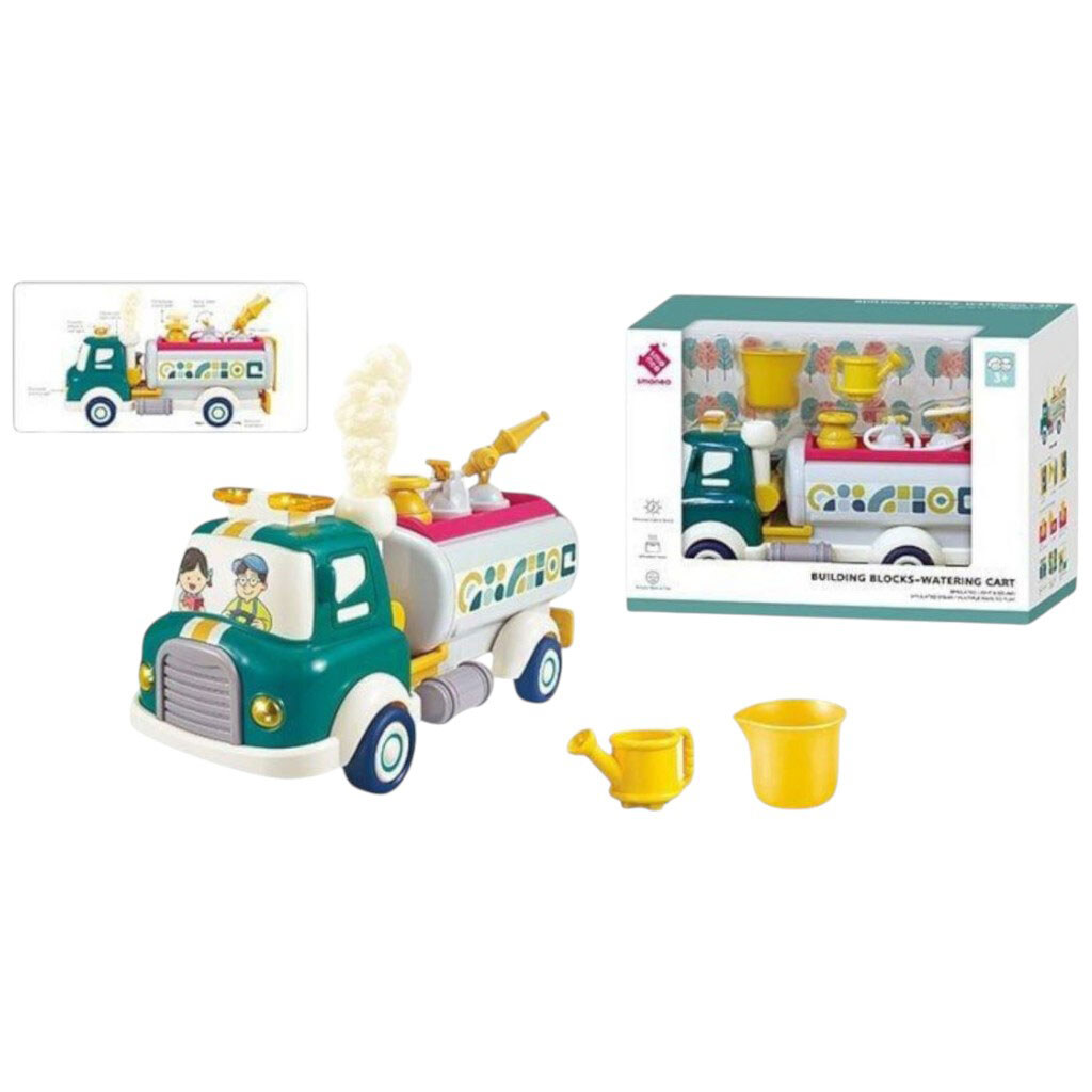 Спецтехника помповый механизм, брызгает водой, инерция, подсветка, звуки, парогенерация, движущиеся элементы, конструктор, на батарейках, в коробке, Smoneo - № 2 Спецтехника помповый механизм, брызгает водой, инерция, подсветка, звуки, парогенерация, движущиеся элементы, конструктор, на батарейках, в коробке, Smoneo - № 2