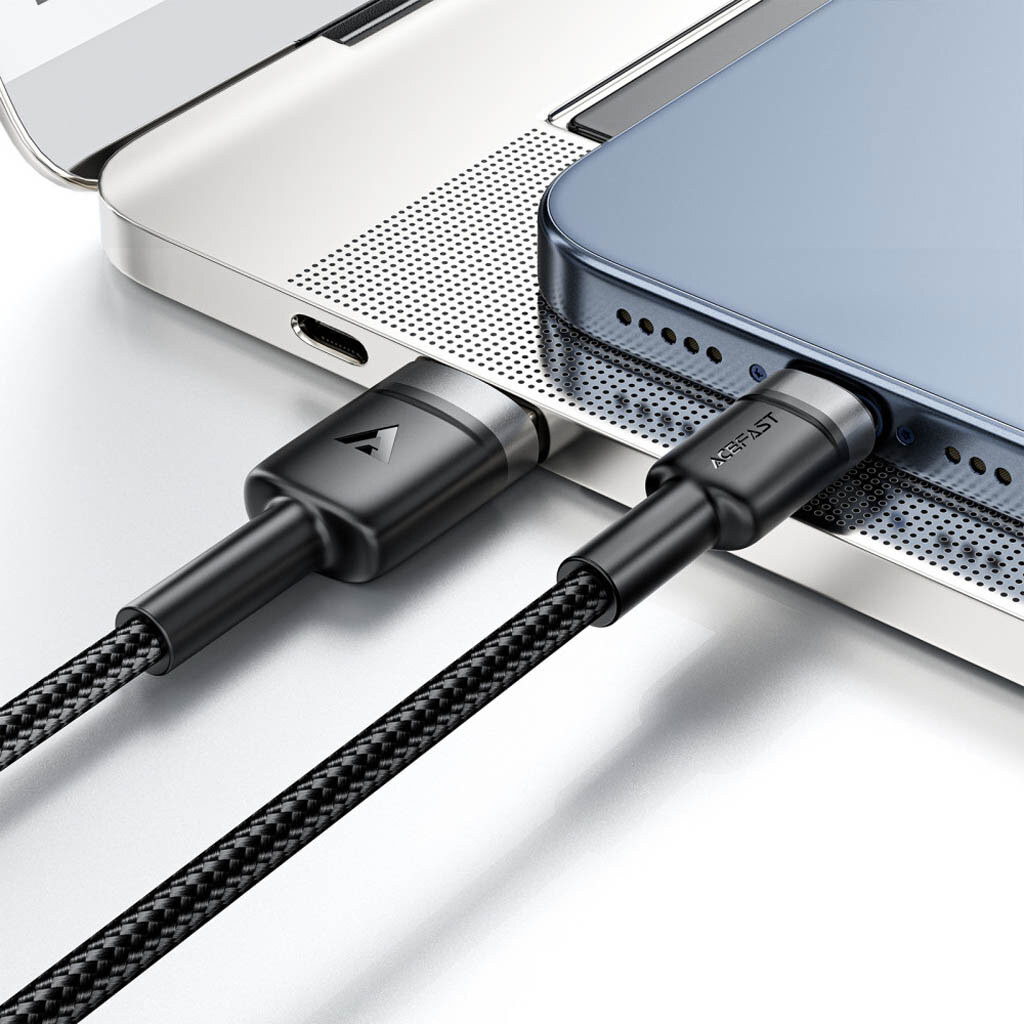 USB кабель AceFast C22-04, Type-C, 1.2 м., Черный - № 5 USB кабель AceFast C22-04, Type-C, 1.2 м., Черный - № 5