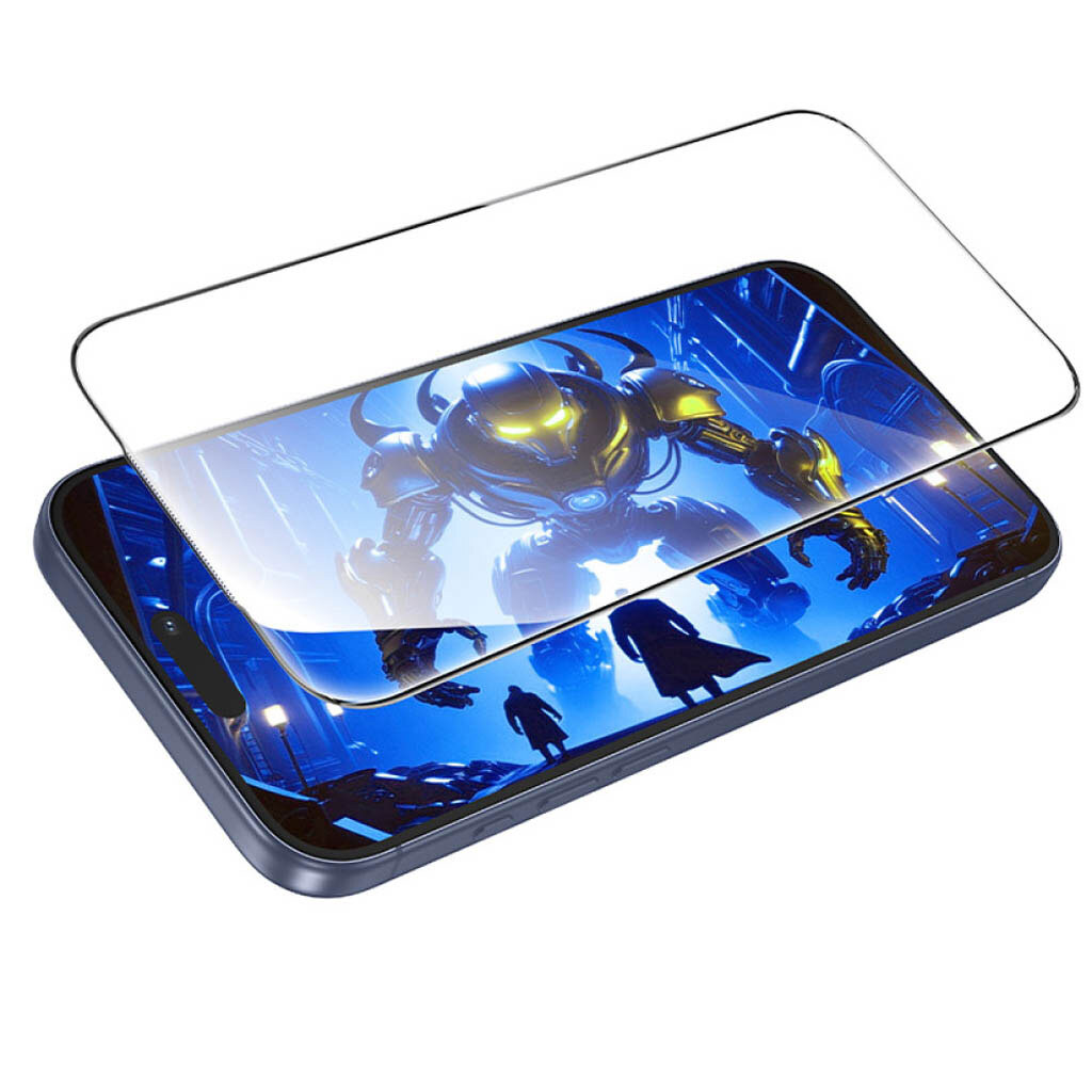 Защитное стекло Apple iPhone 15, Hoco A888 Bear, Черный - № 3 Защитное стекло Apple iPhone 15, Hoco A888 Bear, Черный - № 3