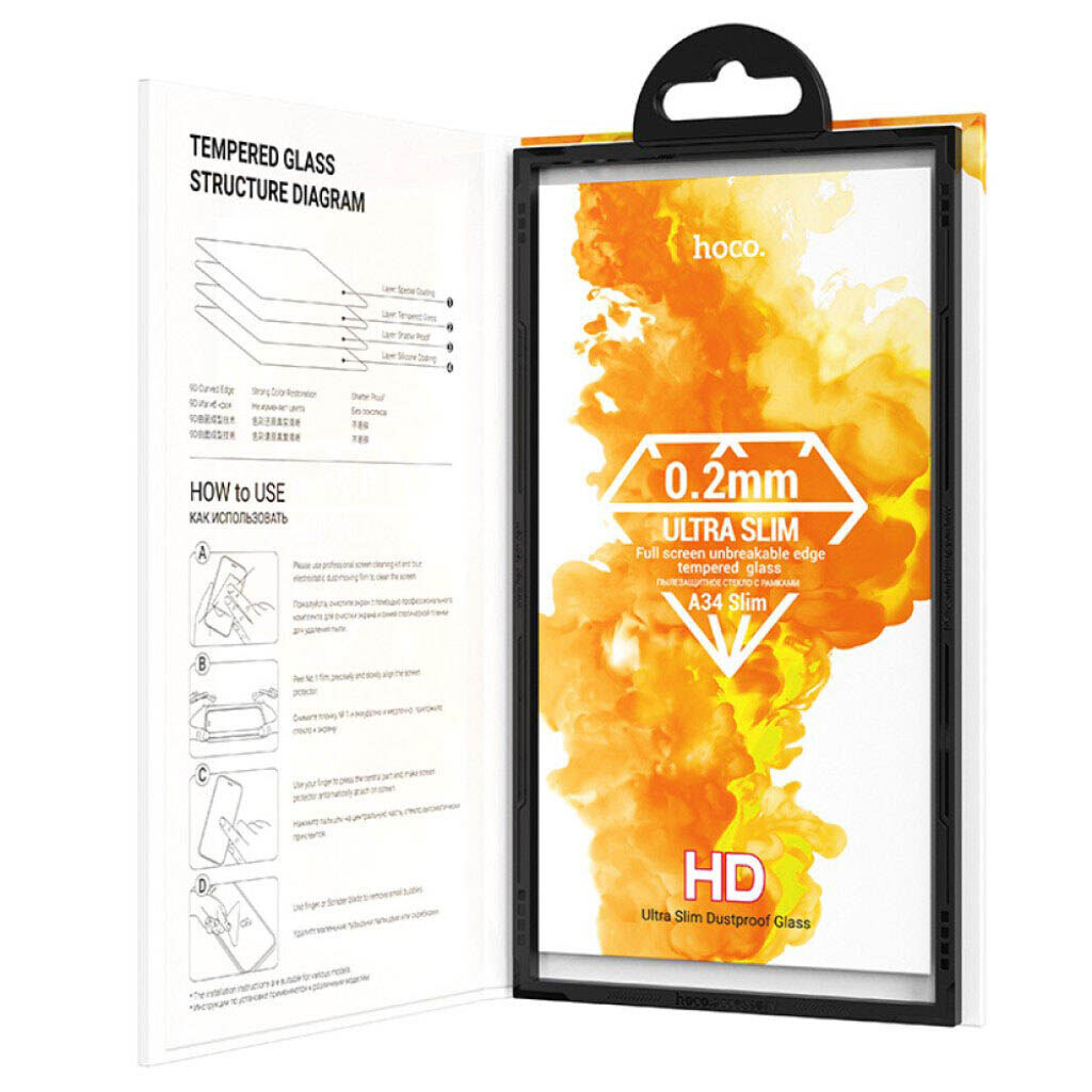 Защитное стекло Apple iPhone 17 Air, Hoco, Черный - № 3 Защитное стекло Apple iPhone 17 Air, Hoco, Черный - № 3