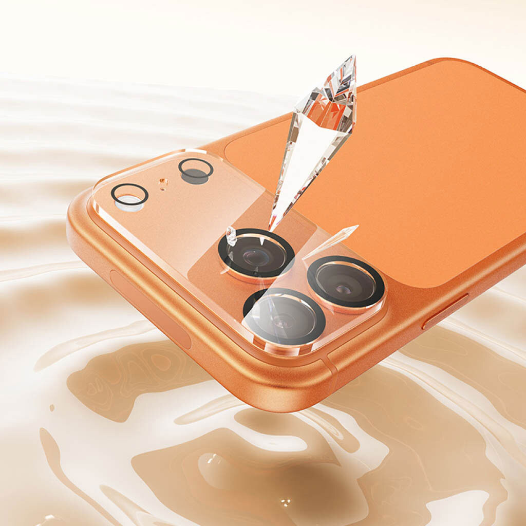 Защитное стекло камеры Apple iPhone 17 Pro, Hoco, 3D, Черный - № 8 Защитное стекло камеры Apple iPhone 17 Pro, Hoco, 3D, Черный - № 8