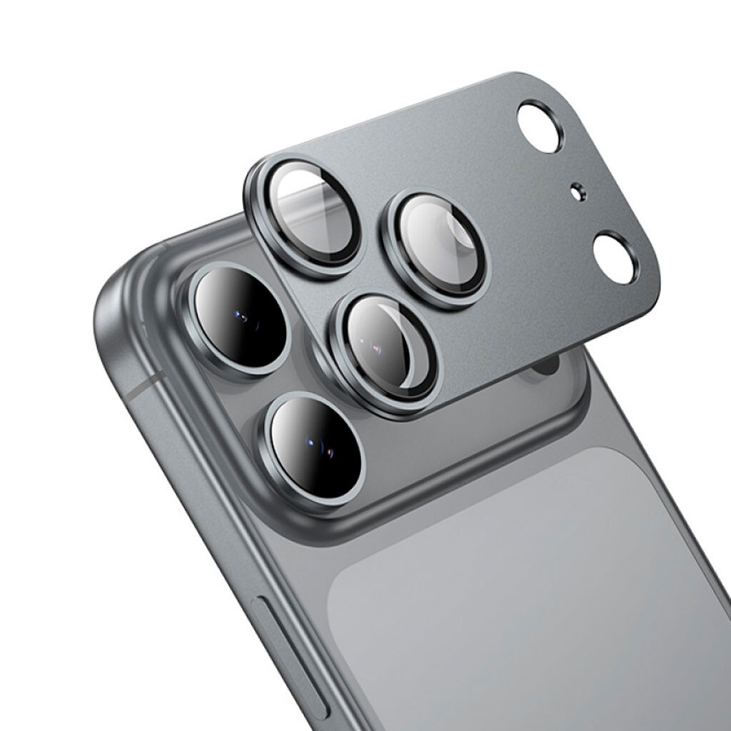 Защитное стекло камеры Apple iPhone 17 Pro Max, Hoco V16, Серый - № 2 Защитное стекло камеры Apple iPhone 17 Pro Max, Hoco V16, Серый - № 2