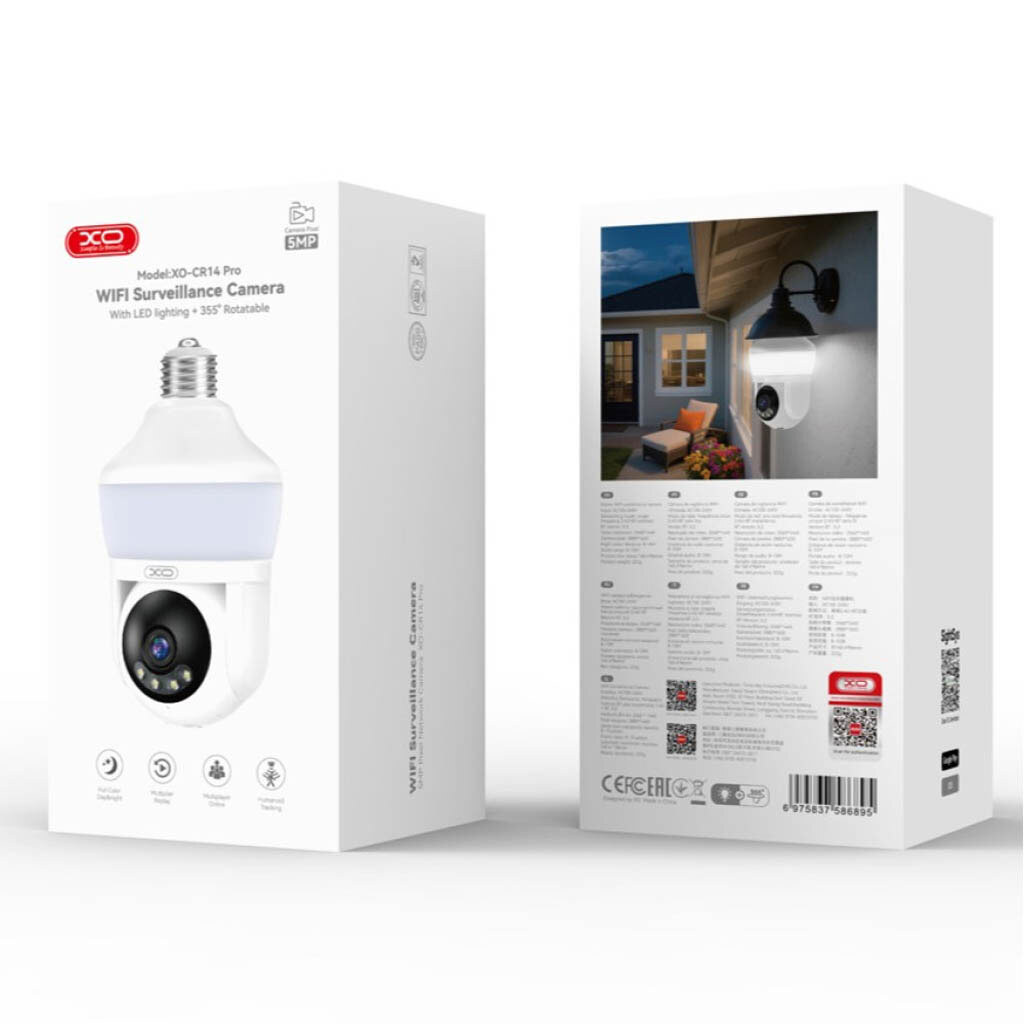 Камера XO CR14 Pro Premium Magic Bulb, Білий - № 7 Камера XO CR14 Pro Premium Magic Bulb, Білий - № 7