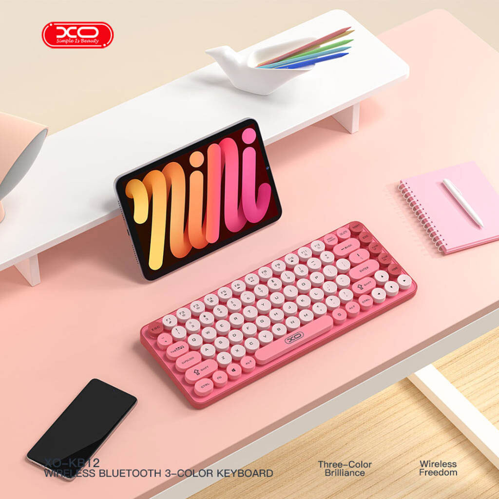 Клавіатура XO KB-12, Рожевий - № 2 Клавіатура XO KB-12, Рожевий - № 2