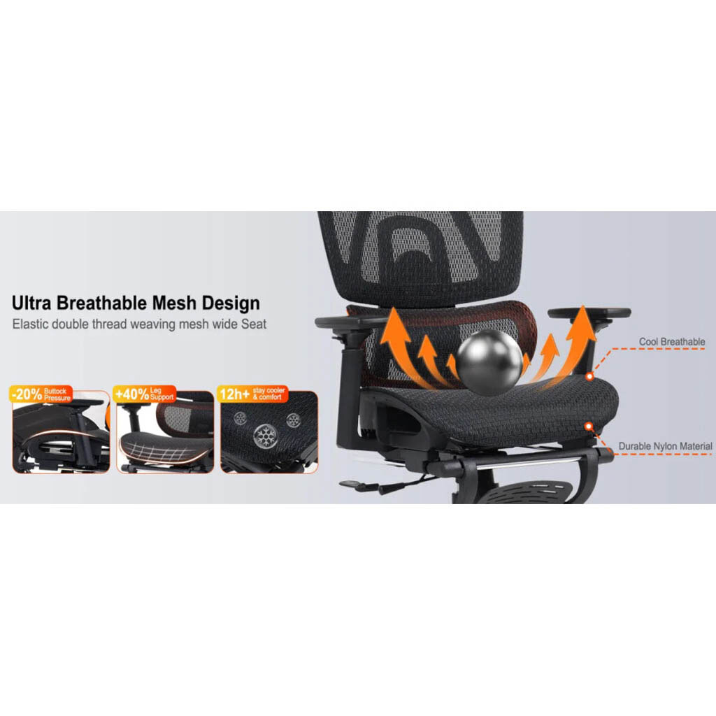 Крісло геймерське Meetion MT-CHR31, Чорний - № 8 Крісло геймерське Meetion MT-CHR31, Чорний - № 8