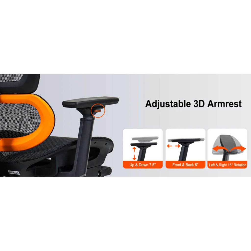 Крісло геймерське Meetion MT-CHR31, Чорний - № 10 Крісло геймерське Meetion MT-CHR31, Чорний - № 10