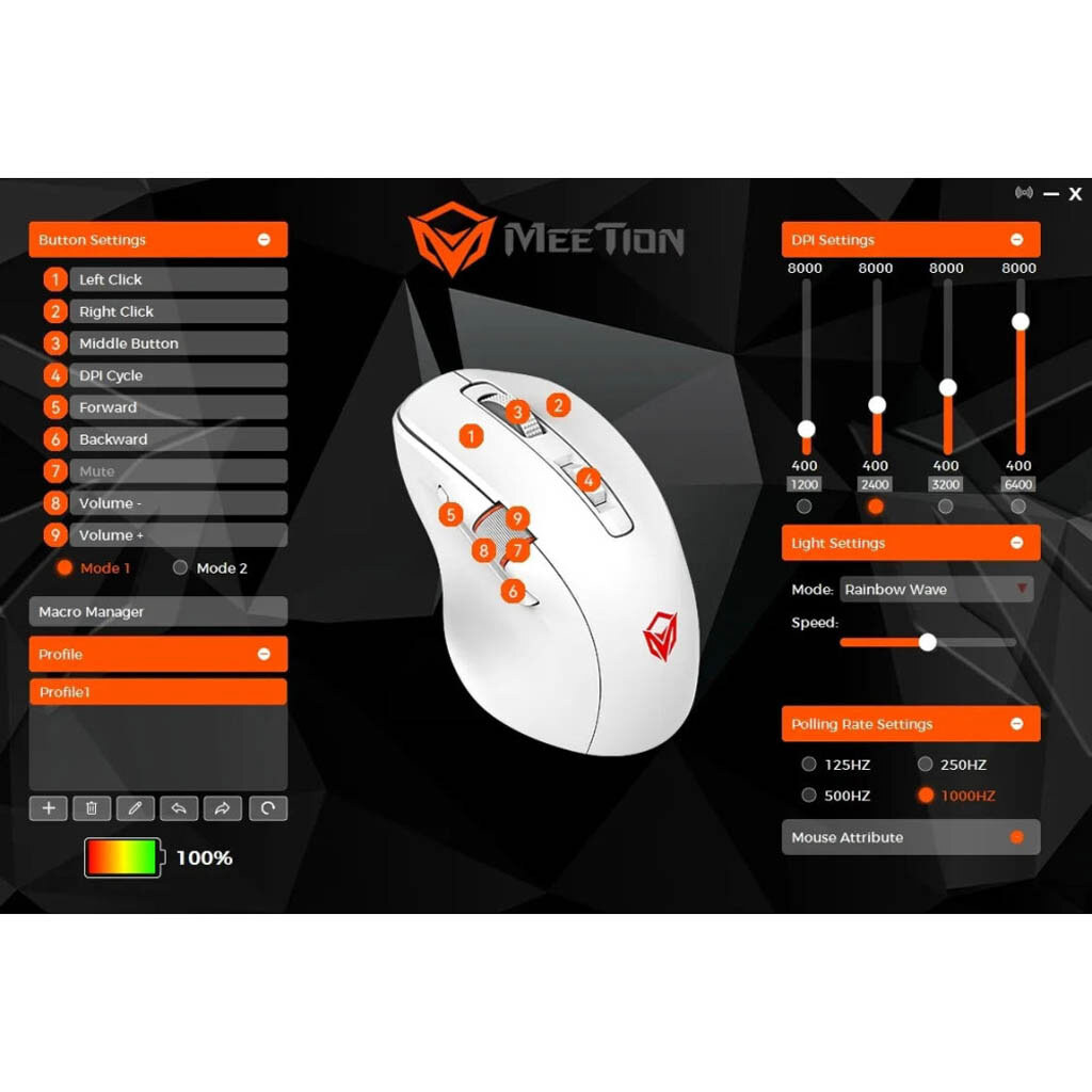 Мышь Meetion GW32, Черный - № 6 Мышь Meetion GW32, Черный - № 6