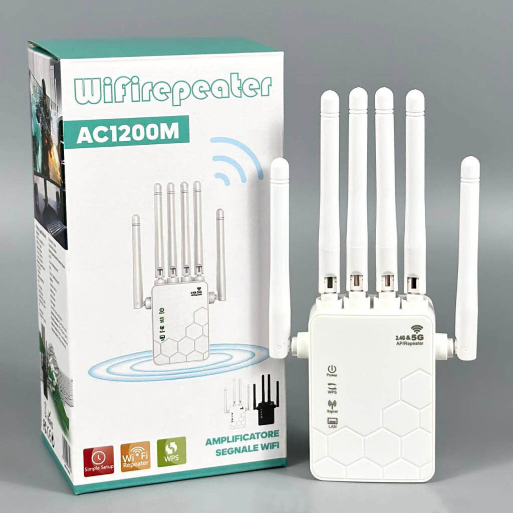 Підсилювач сигналу Wi-Fi AC1200M, Білий - № 7 Підсилювач сигналу Wi-Fi AC1200M, Білий - № 7