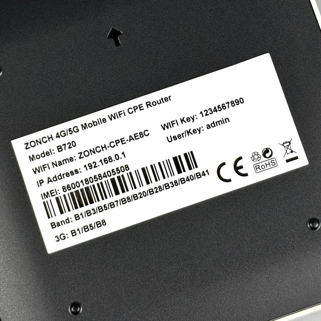 Портативный Wi-Fi роутер Zonch B720, Черный - № 3 Портативный Wi-Fi роутер Zonch B720, Черный - № 3