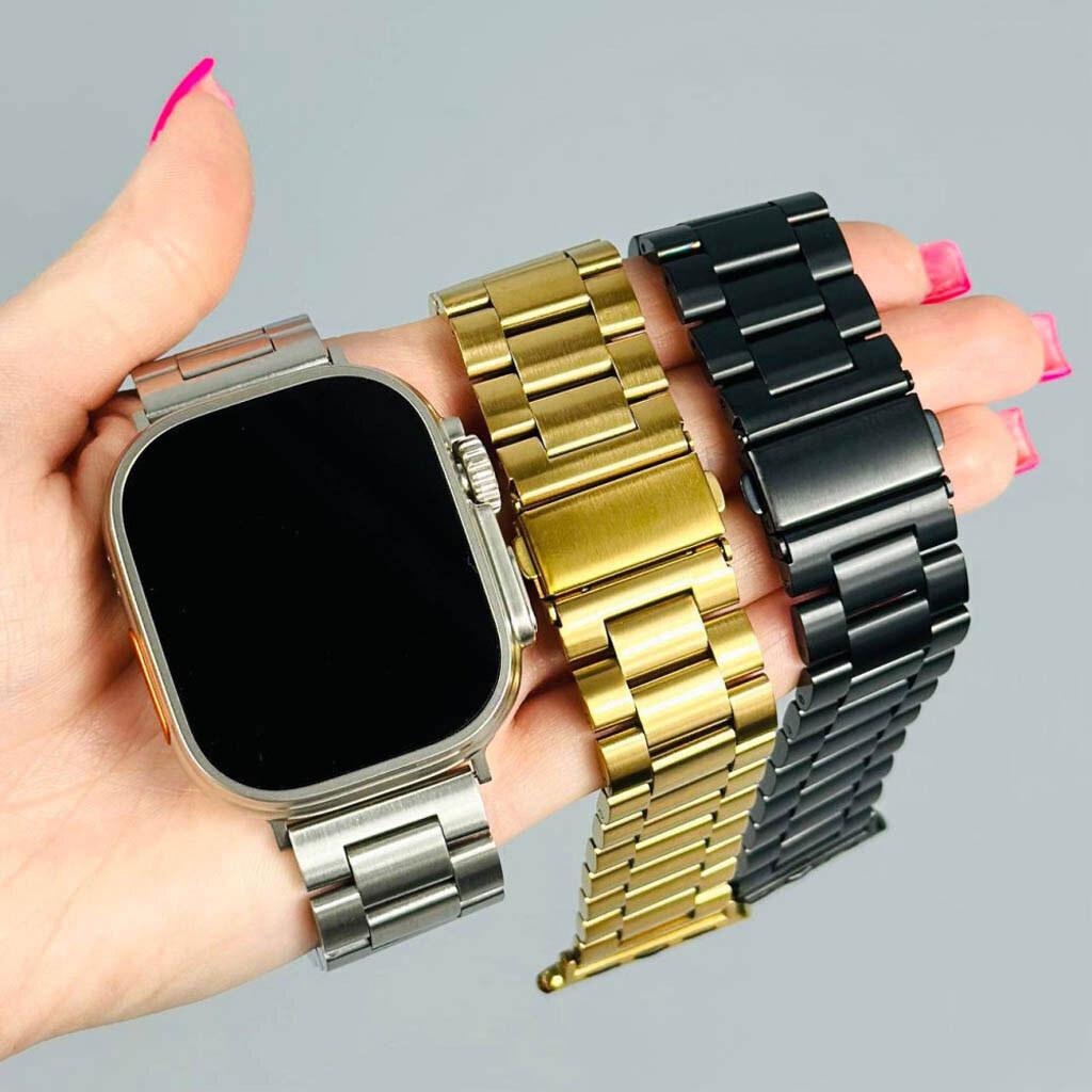 Ремінець Apple Watch 38 / Watch 40, Metal Watch Design 1, Срібний - № 3 Ремінець Apple Watch 38 / Watch 40, Metal Watch Design 1, Срібний - № 3