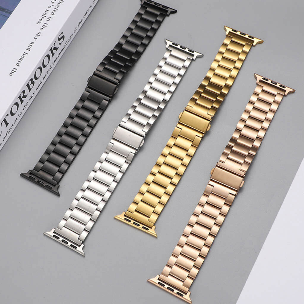 Ремінець Apple Watch 38 / Watch 40, Metal Watch Design 1, Срібний - № 6 Ремінець Apple Watch 38 / Watch 40, Metal Watch Design 1, Срібний - № 6