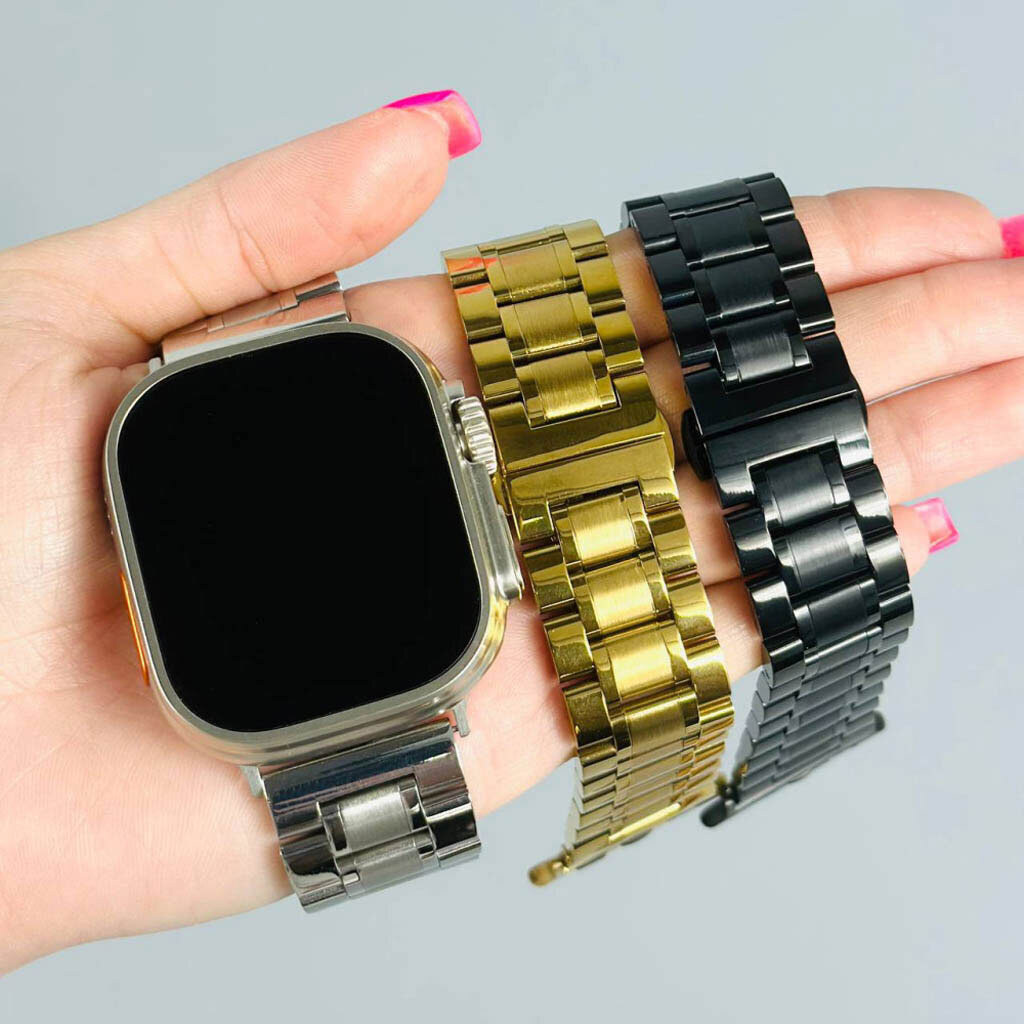 Ремешок Apple Watch 42 / Watch 44, Metal Watch Design 2, Серебряный - № 5 Ремешок Apple Watch 42 / Watch 44, Metal Watch Design 2, Серебряный - № 5