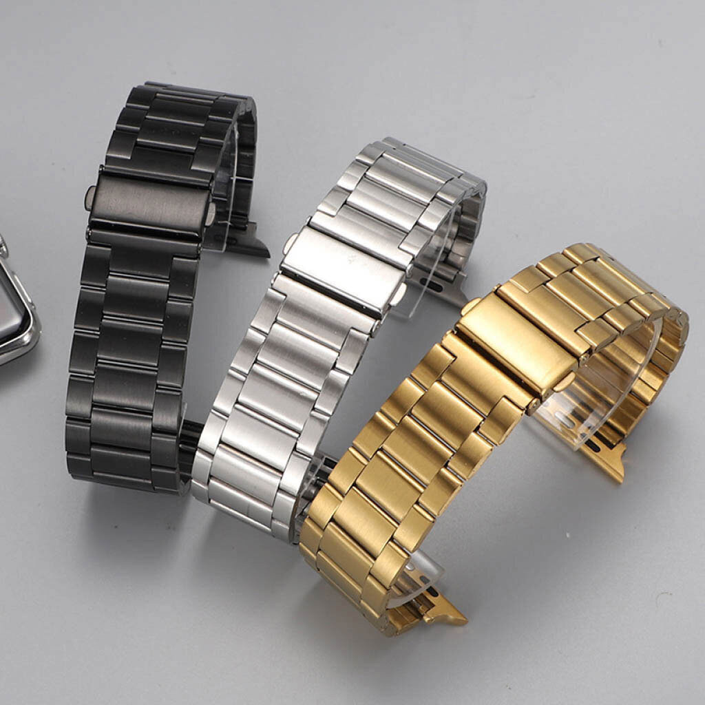 Ремінець Apple Watch 42 / Watch 44, Metal Watch Design 5, Чорний - № 3 Ремінець Apple Watch 42 / Watch 44, Metal Watch Design 5, Чорний - № 3