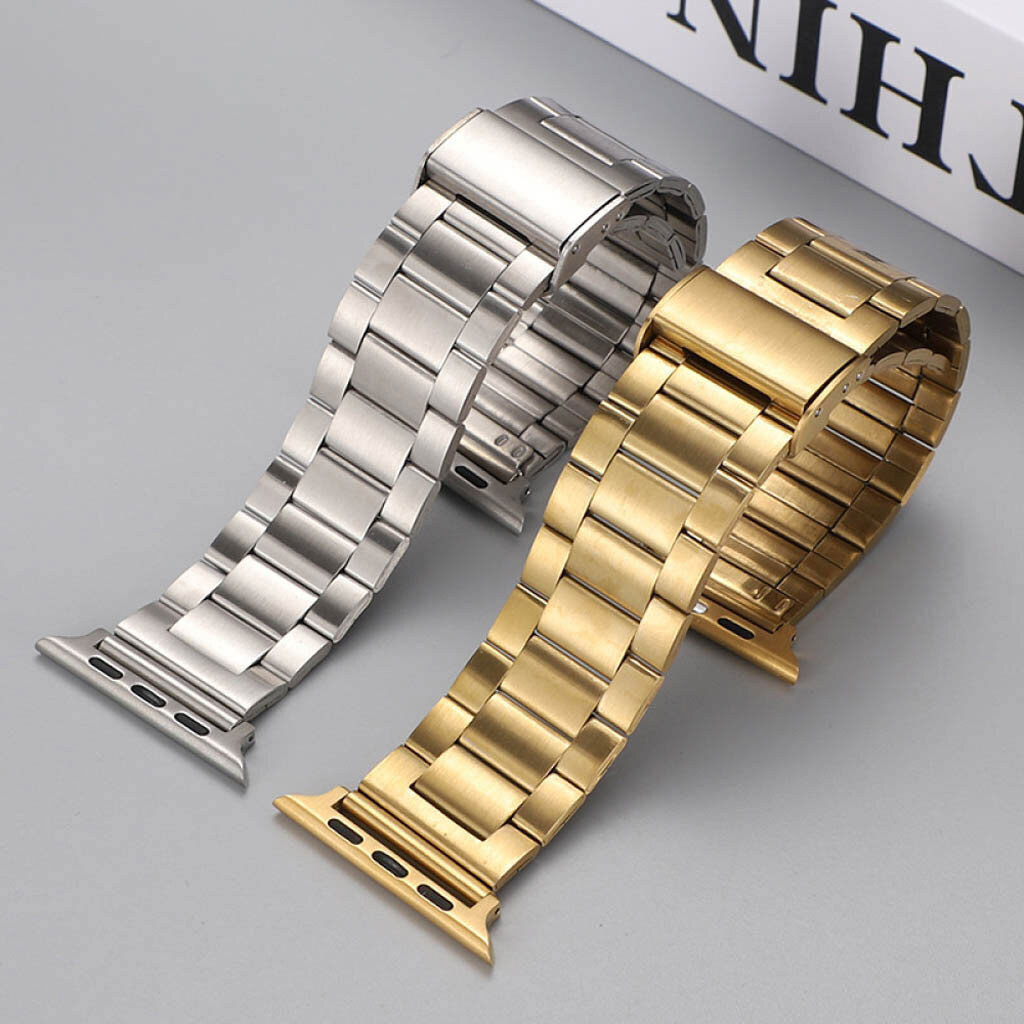 Ремінець Apple Watch 42 / Watch 44, Metal Watch Design 5, Чорний - № 7 Ремінець Apple Watch 42 / Watch 44, Metal Watch Design 5, Чорний - № 7