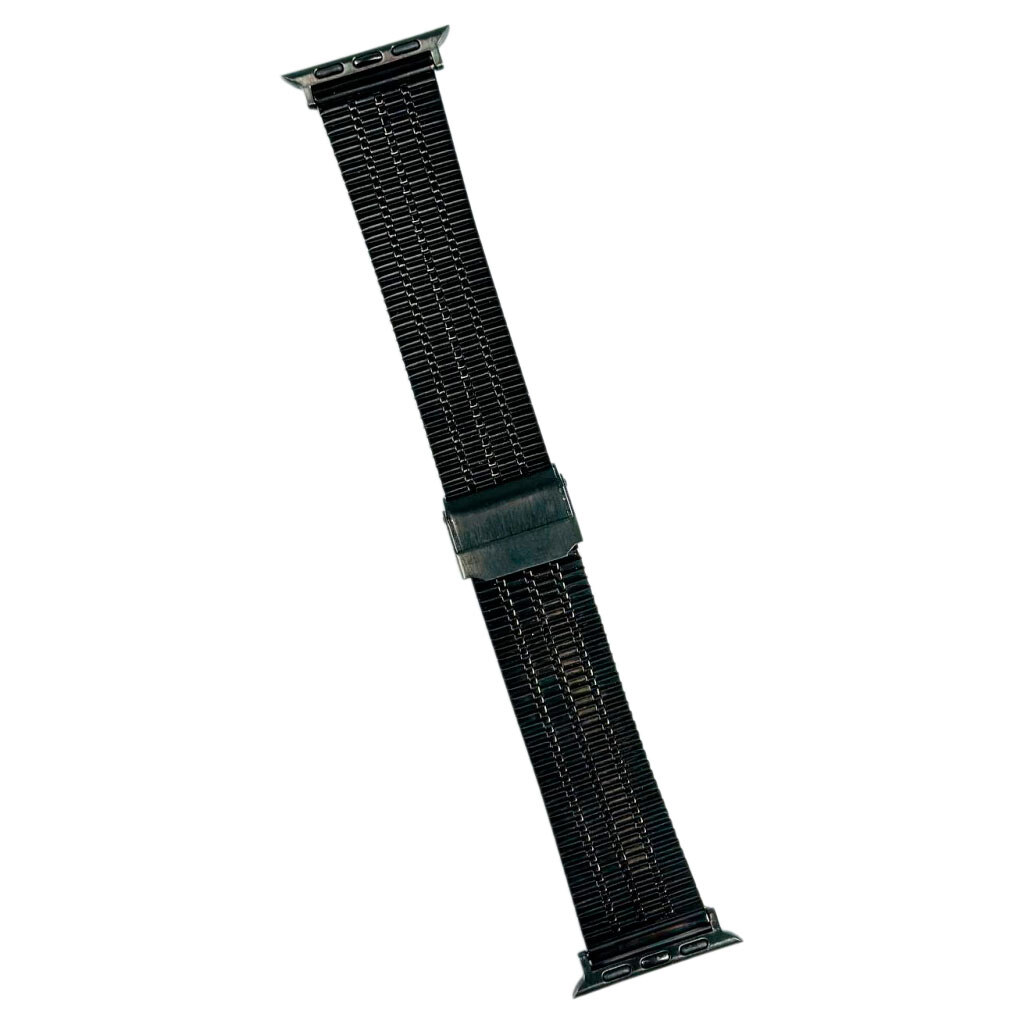 Ремінець Apple Watch 42 / Watch 44, Metal Watch Design 6, Чорний - № 1 Ремінець Apple Watch 42 / Watch 44, Metal Watch Design 6, Чорний - № 1