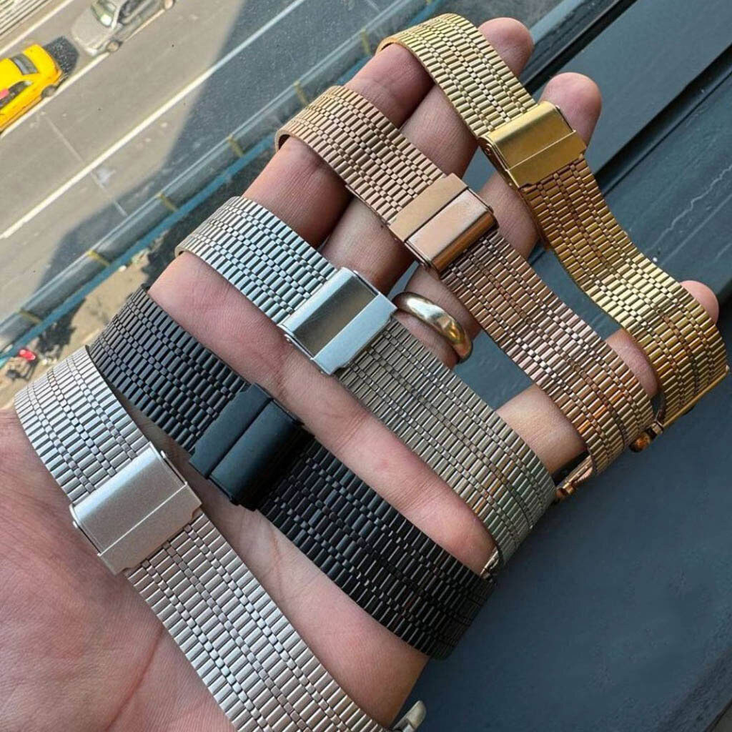 Ремінець Apple Watch 42 / Watch 44, Metal Watch Design 6, Чорний - № 6 Ремінець Apple Watch 42 / Watch 44, Metal Watch Design 6, Чорний - № 6