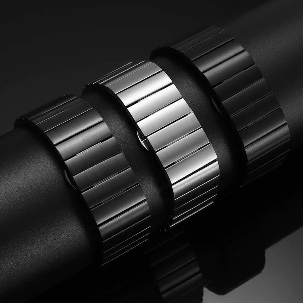 Ремешок Apple Watch 42 / Watch 44, Metal Watch Design 9, Черный - № 7 Ремешок Apple Watch 42 / Watch 44, Metal Watch Design 9, Черный - № 7