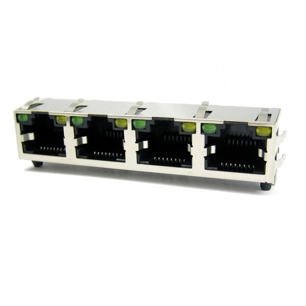 Разъем RJ-45 12-108-8P8C-1x4-2-G/Y-01 - № 1 Разъем RJ-45 12-108-8P8C-1x4-2-G/Y-01 - № 1