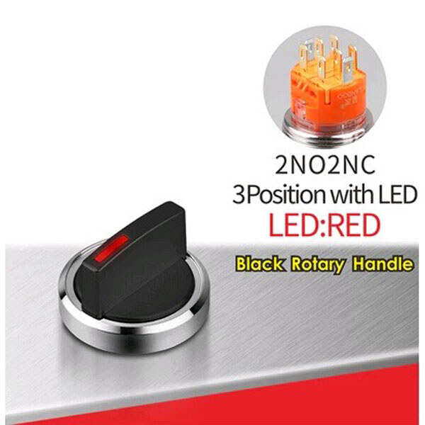 Поворотный переключатель LB19X5-X22Z-R5-24V-Black - № 1 Поворотный переключатель LB19X5-X22Z-R5-24V-Black - № 1