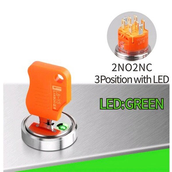 Поворотный переключатель LB19Y5-Y22Z-G5-24V - № 1 Поворотный переключатель LB19Y5-Y22Z-G5-24V - № 1