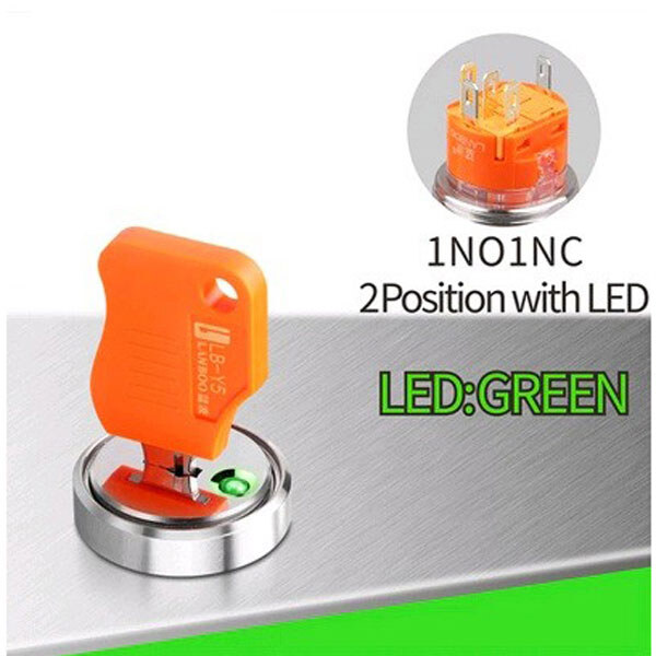 Поворотный переключатель LB22Y5-Y11Z-G5-24V - № 1 Поворотный переключатель LB22Y5-Y11Z-G5-24V - № 1