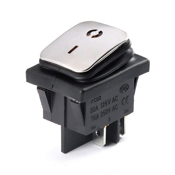 Микропереключатель рокерный KCD4 SS GREEN - № 1 Микропереключатель рокерный KCD4 SS GREEN - № 1