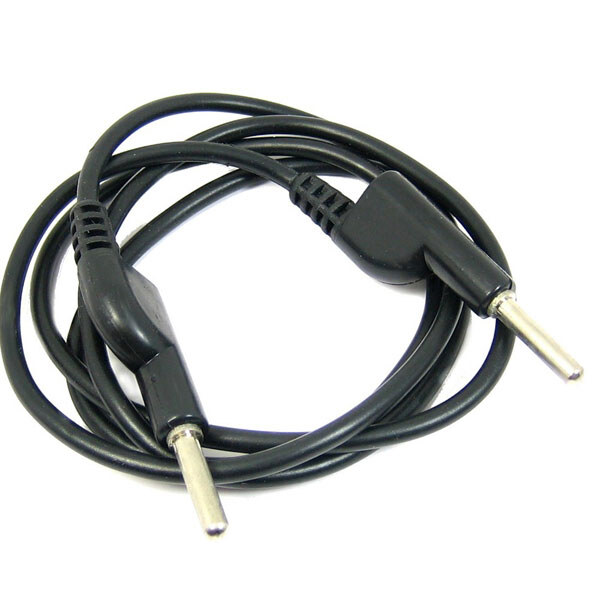 Разъем типа банан Кабель до тестеру Банан-Банан розветвляемий Чорний - № 1 Разъем типа банан Кабель до тестеру Банан-Банан розветвляемий Чорний - № 1