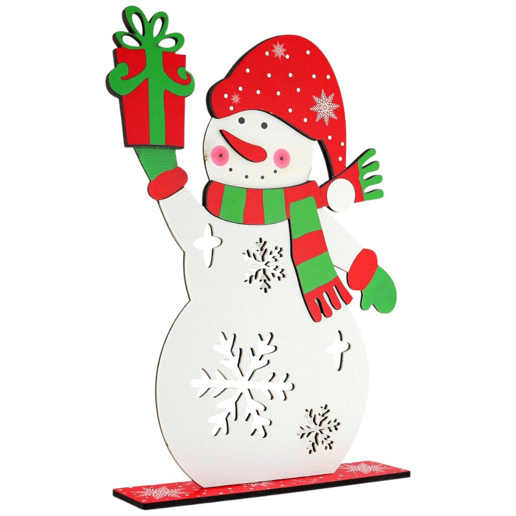 Декор новогодний на подставке Снеговик в ассортименте - № 2 Декор новогодний на подставке Снеговик в ассортименте - № 2