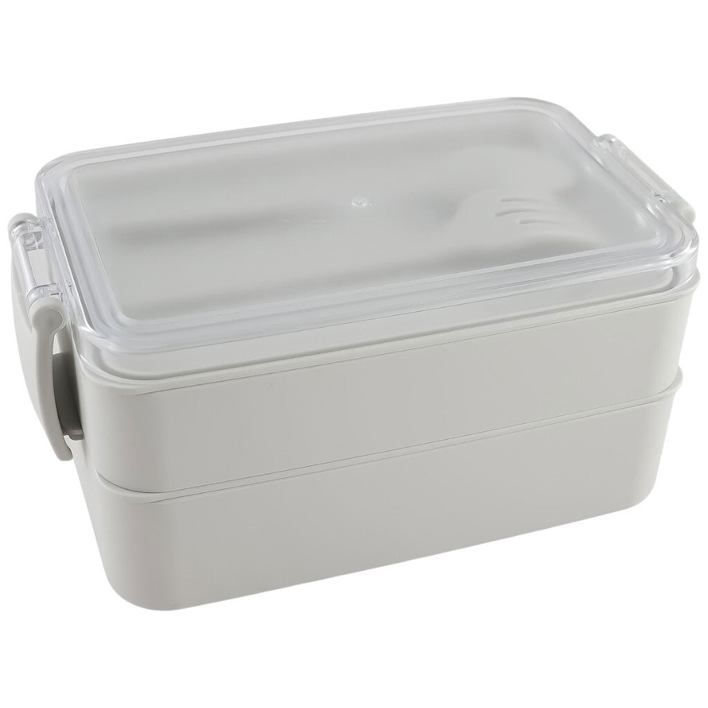 Ланч-бокс пластиковый с приборами Excellent Houseware 400 мл + 500 мл - № 2 Ланч-бокс пластиковый с приборами Excellent Houseware 400 мл + 500 мл - № 2